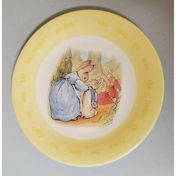 2 Pottery Barn 9" Kid Peter Rabbit Melamine Plate - Picture 4 of 8